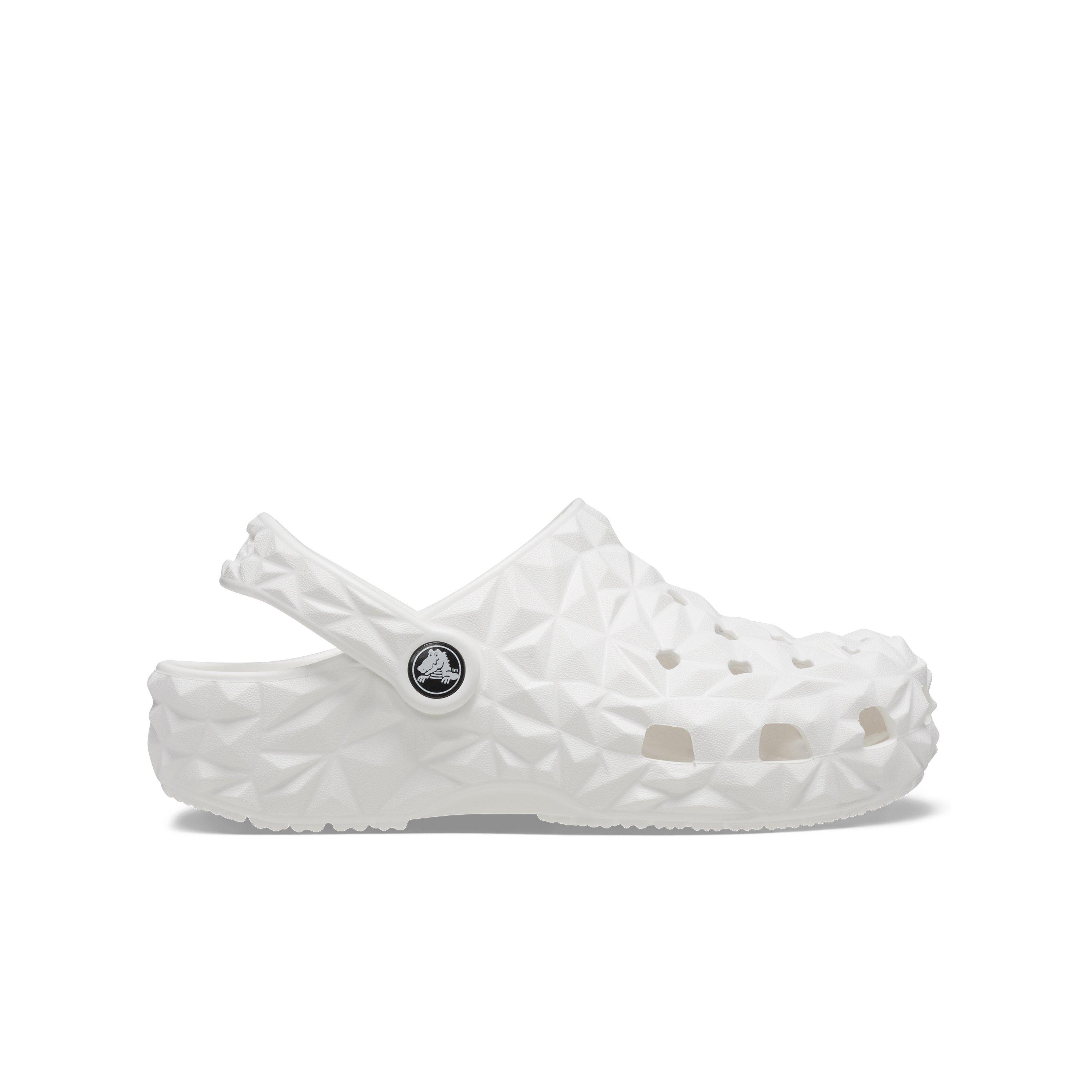 White discount iridescent crocs